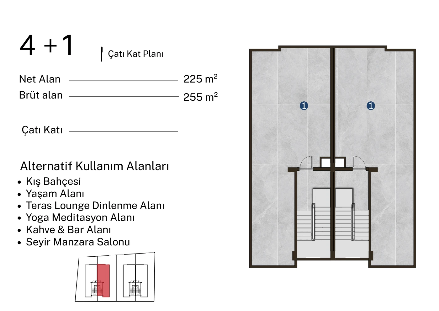 Villa — Çatı Katı Planı